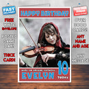 Personalised Musician INSPIRED THEME Music Birthday Card (SA)