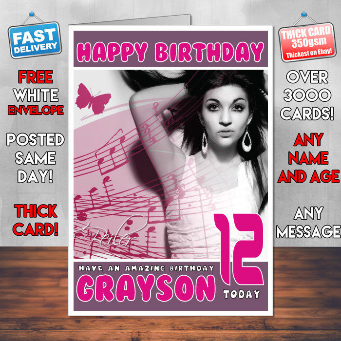 Personalised Nadine Beiler Celebrity Inspired Style Birthday Card (SA)
