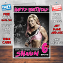 Personalised Natalya WWE Inspired Style Birthday Card (SA)