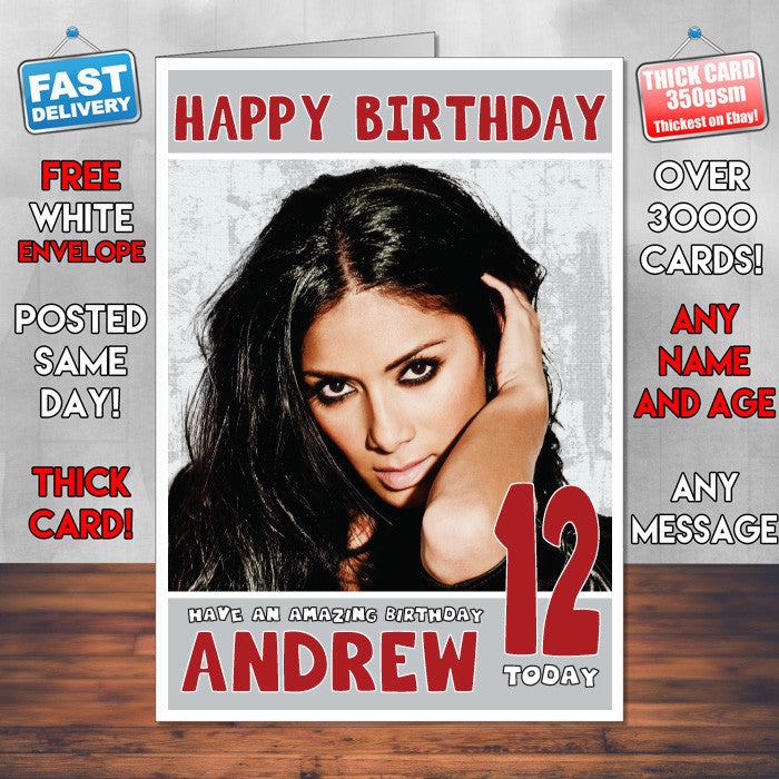 Personalised Nicole Scherzinger Celebrity Inspired Style Birthday Card (SA)