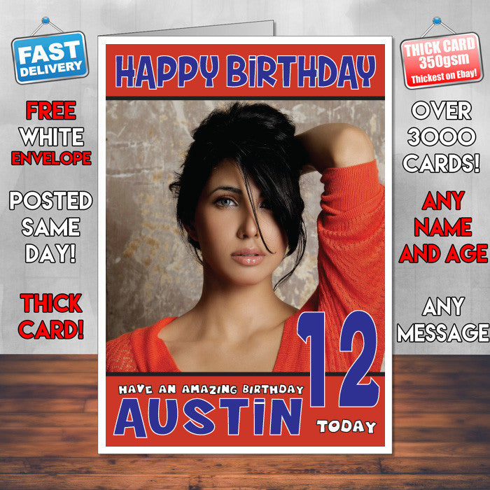 Personalised Nikita Anand INSPIRED THEME Celebrity Birthday Card (SA)