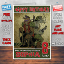 Personalised Ninja Turtles Characters Style Inspired Cartoon Birthday Card (SA)