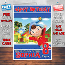 Personalised Noddy 1 Style Inspired Cartoon Birthday Card (SA)