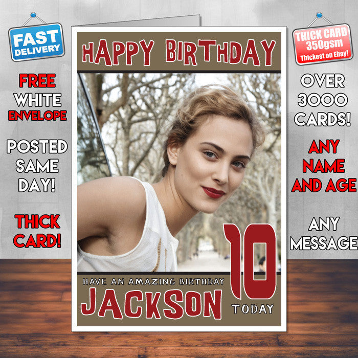 Personalised Nora Arnezeder 3 Celebrity Inspired Style Birthday Card (SA)
