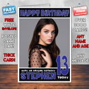 Personalised Odeya Rush 1 INSPIRED THEME Celebrity Birthday Card (SA)