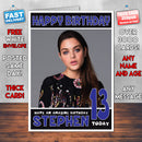 Personalised Odeya Rush 2 INSPIRED THEME Celebrity Birthday Card (SA)