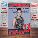 Personalised Odeya Rush 3 INSPIRED THEME Celebrity Birthday Card (SA)