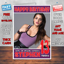 Personalised Odeya Rush 4 INSPIRED THEME Celebrity Birthday Card (SA)