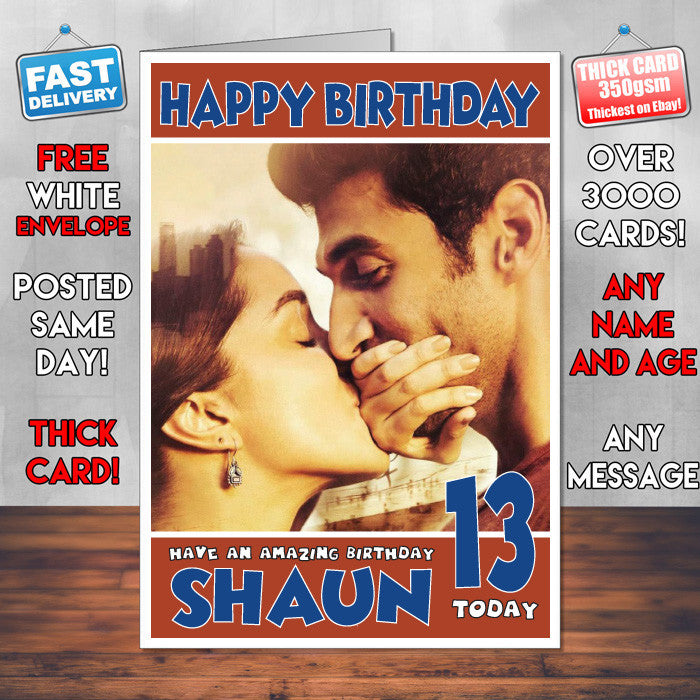 Personalised Ok Jaanu 1 Bollywood Inspired Style Birthday Card (SA)