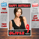 Personalised Olga Kurylenko 1 INSPIRED THEME Celebrity Birthday Card (SA)