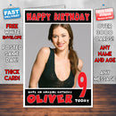 Personalised Olga Kurylenko 3 INSPIRED THEME Celebrity Birthday Card (SA)