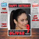 Personalised Olga Kurylenko 4 INSPIRED THEME Celebrity Birthday Card (SA)