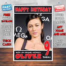 Personalised Olga Kurylenko 5 INSPIRED THEME Celebrity Birthday Card (SA)