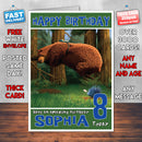 Personalised Open Season Bear Boog Style Inspired Cartoon Birthday Card (SA)