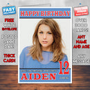 Personalised Owl Eyes 1 Celebrity Inspired Style Birthday Card (SA)