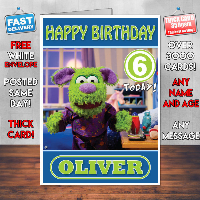 Personalised Pajanimals 4 Style Theme Personalised Kidshows Birthday Card (SA) – Personalised Pajanimals 4 Style Theme Personalised Kidshows Birthday Card