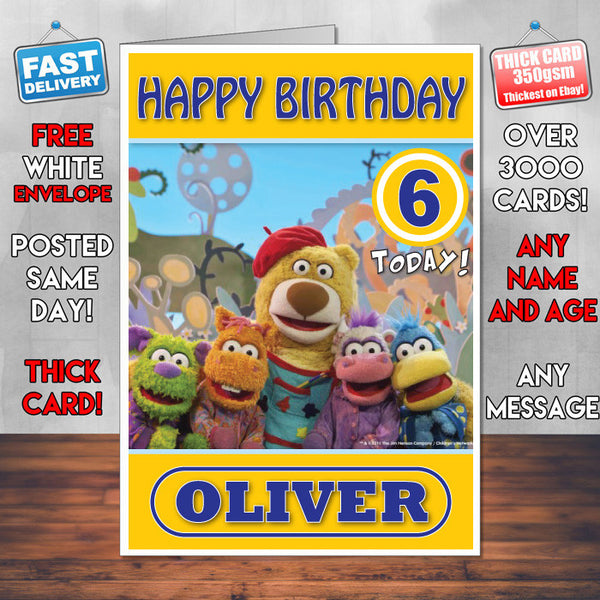 Personalised Pajanimals 5 Style Theme Personalised Kidshows Birthday Card (SA)