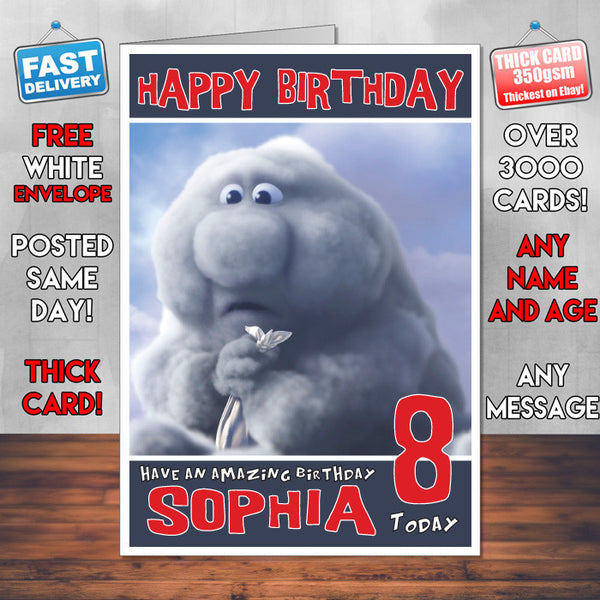 Personalised Partly Loudy Style Inspired Cartoon Birthday Card (SA)