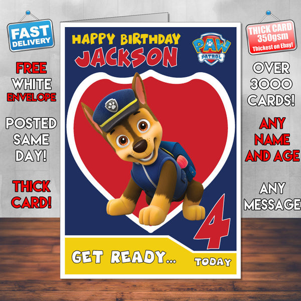 Personalised Paw Patrol 2 Birthday Card (SA)