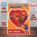 Personalised Paw Patrol 5 Birthday Card (SA)