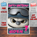Personalised Penguins Of Madagascar 3 Style Inspired Cartoon Birthday Card (SA)