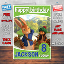 Personalised Peter Rabbit 2 Style Theme Personalised Kidshows Birthday Card (SA)