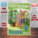 Personalised Peter Rabbit 8 Style Theme Personalised Kidshows Birthday Card (SA)