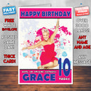 Personalised Pink 2 Celebrity Inspired Style Birthday Card (SA)