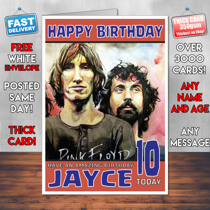 Personalised Pink Floyd 2 Celebrity Birthday Card (SA