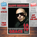 Personalised Pitbull Celebrity Inspired Style Birthday Card (SA)
