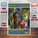 Personalised Planet 52 Style Inspired Cartoon Birthday Card (SA)