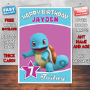Personalised Pokemon Squirtle Birthday Card (SA)