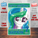 Personalised Pony Portraits 1 Style Inspired Cartoon Birthday Card (SA)