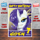 Personalised Pony Portraits 2 Style Inspired Cartoon Birthday Card (SA)