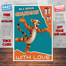Personalised Pooh Tiger 2 Birthday Card (SA)