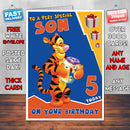 Personalised Pooh Tiger Birthday Card (SA)