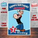 Personalised Popye Birthday Card (SA)
