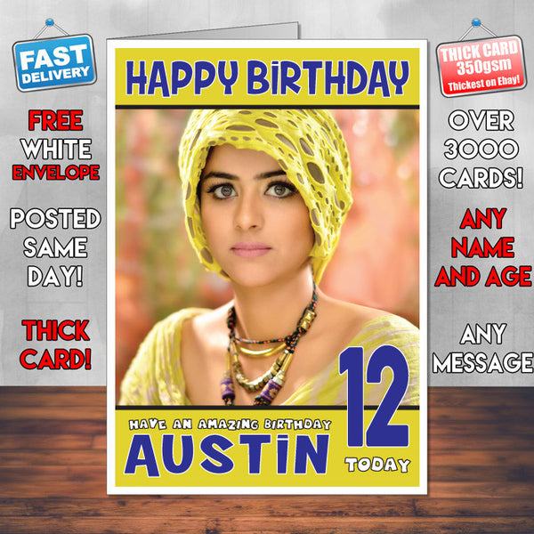 Personalised Prachi Tehlan Inspired Theme Celebrity Birthday Card