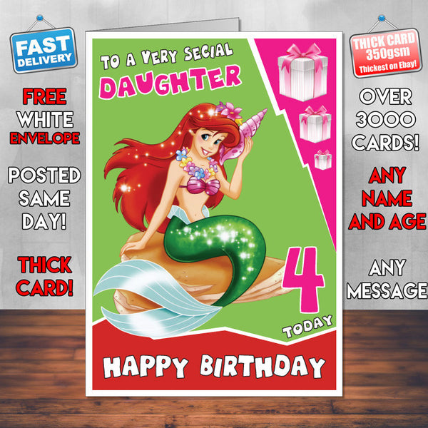 Personalised Princess Jasmine 2 Birthday Card (SA)