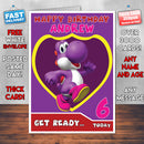 Personalised Purple Yoshi Birthday Card (SA)