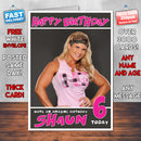 Personalised Queen Beth WWE Inspired Style Birthday Card (SA)