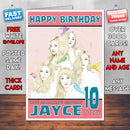 Personalised RED VELVET Celebrity Birthday Card (SA