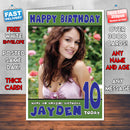 Personalised Rachel Bilson 4 INSPIRED THEME Celebrity Birthday Card (SA)