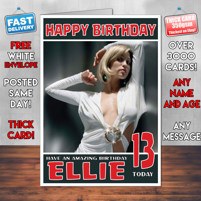 Personalised Rachel Stevens Celebrity Inspired Style Birthday Card (SA)