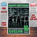 Personalised Rammstein 1 INSPIRED THEME Music Birthday Card (SA)