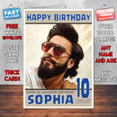 Personalised Ranveer Singh 1 Bollywood Inspired Style Birthday Card (SA)