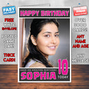 Personalised Rashi Khanna Bollywood Inspired Style Birthday Card (SA)