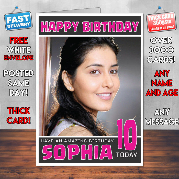 Personalised Rashi Khanna Bollywood Inspired Style Birthday Card (SA)