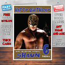 Personalised Rey Mysterio 1 WWE Inspired Style Birthday Card (SA)