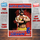 Personalised Rey Mysterio 2 WWE Inspired Style Birthday Card (SA)
